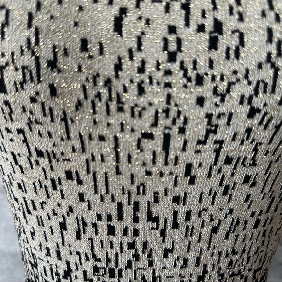 Elegant Black and Cream Gradient Dress size M - Picture 4 of 9